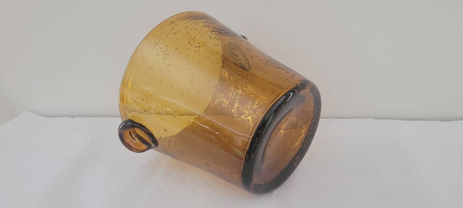 80's mouth blown ice bucket
