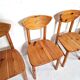 Ensemble de 4 chaises de salle à manger en pin Daumiller