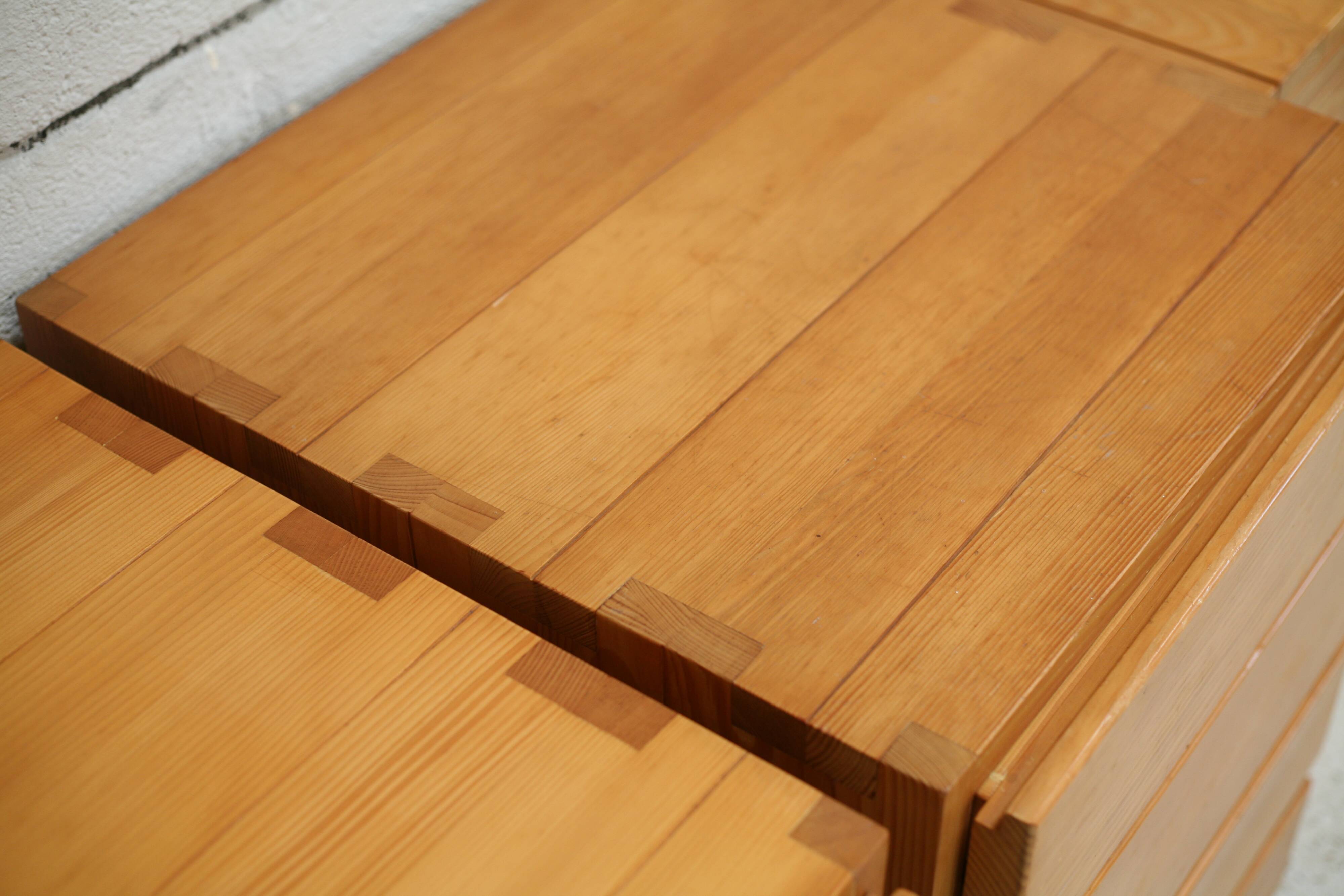 Maison Regain: modular office set. Pine. France, circa 1975