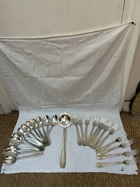 Art-deco silver-plated cutlery