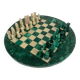 Decorative chess set in malachite, 1950–1970