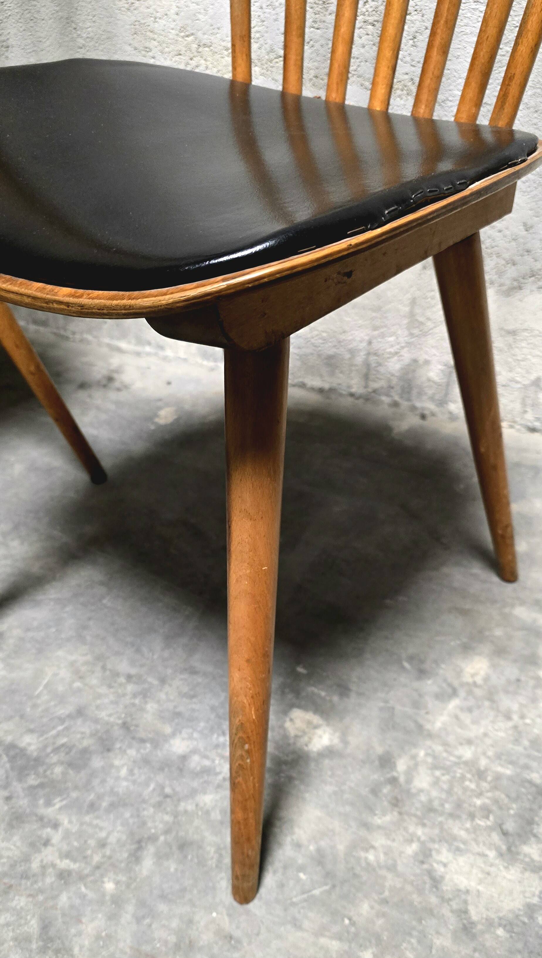 Lot de deux chaises vintage Baumann Sonate 1960