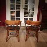 Ensemble de 2 chaises de bureau en chêne
