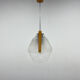 Mid-century Wood & Glass Chandelier by Dřevo Humpolec, 1960's