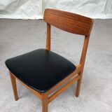 Vintage set of 4 mid century teak dining chairs scandinavian 60s 70s retro danish