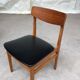 Vintage set of 4 mid century teak dining chairs scandinavian 60s 70s retro danish