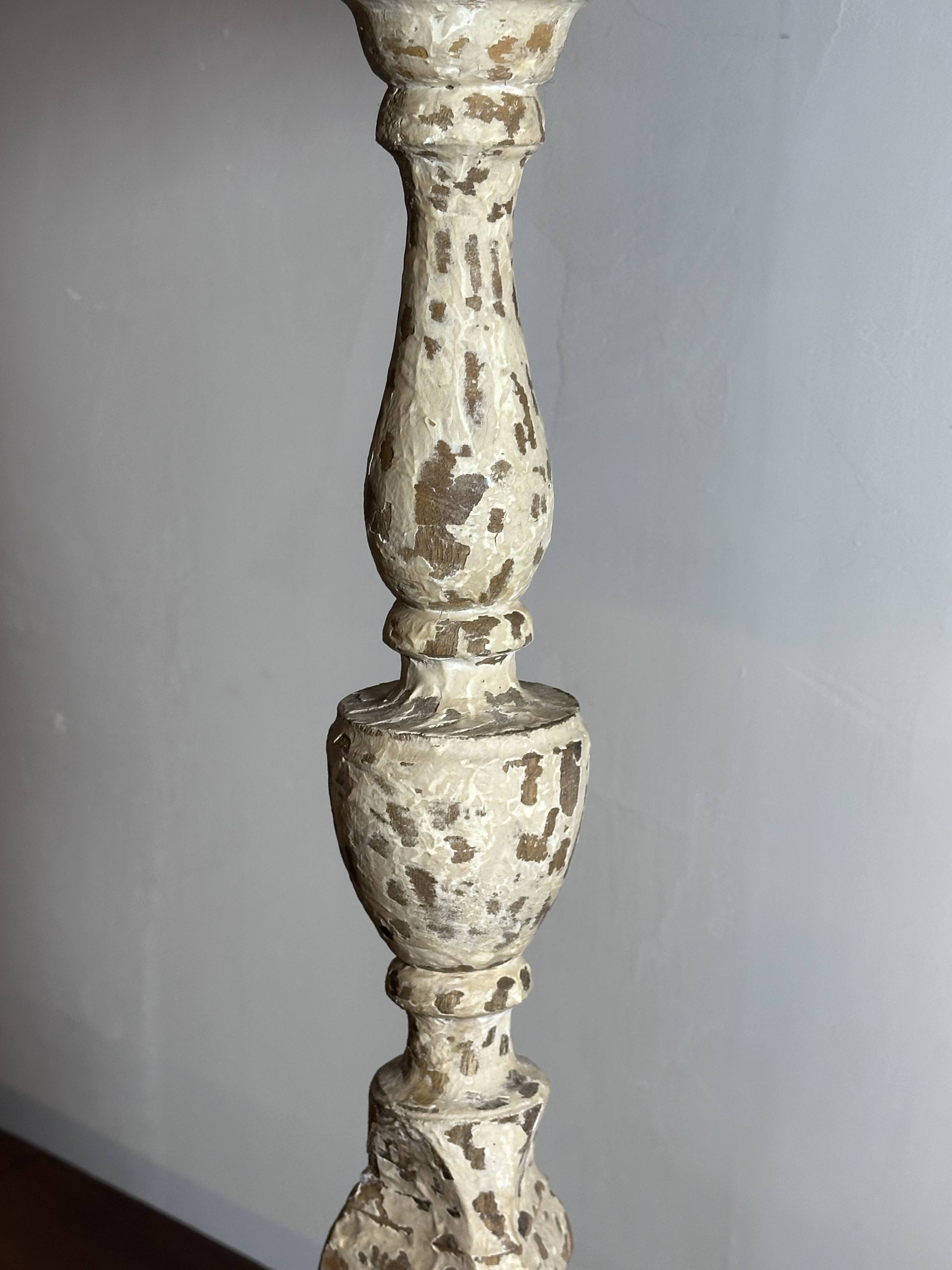 Lampe en bois patiné Shabby chic