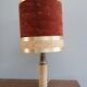Table lamp decor gold metal Cork and vintage flighting 70
