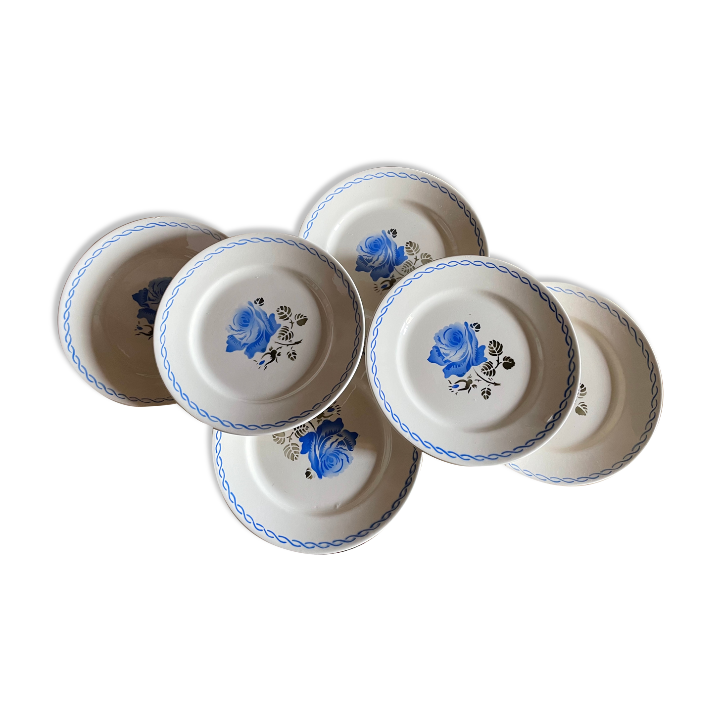 6 Badonviller "Germaine" dessert plates