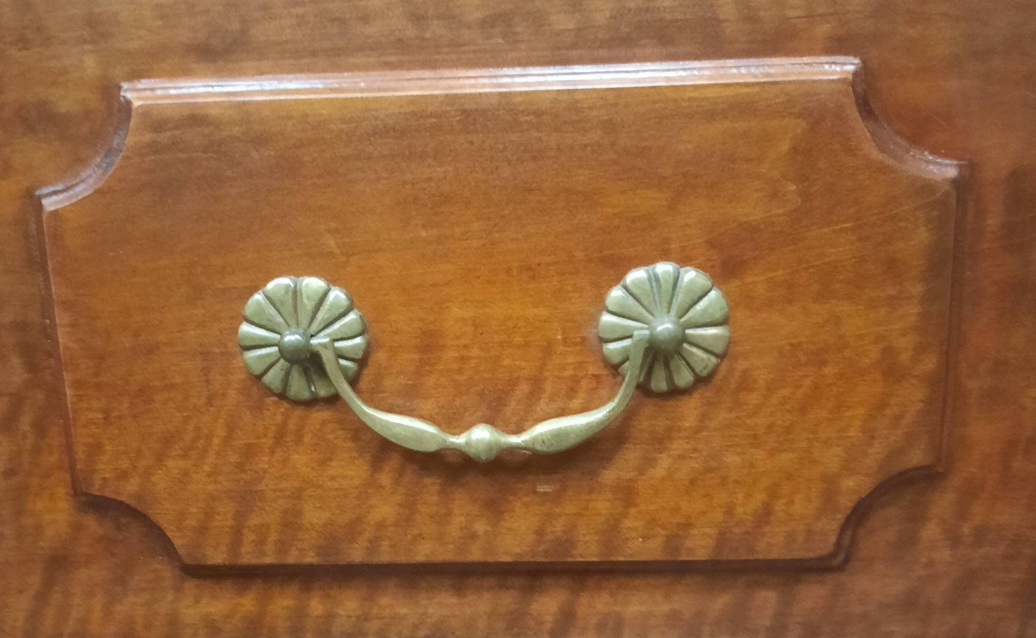 Louis XIV style commode in natural wood