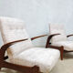 Midcentury design lounge chairs recliner Gimson & Slater