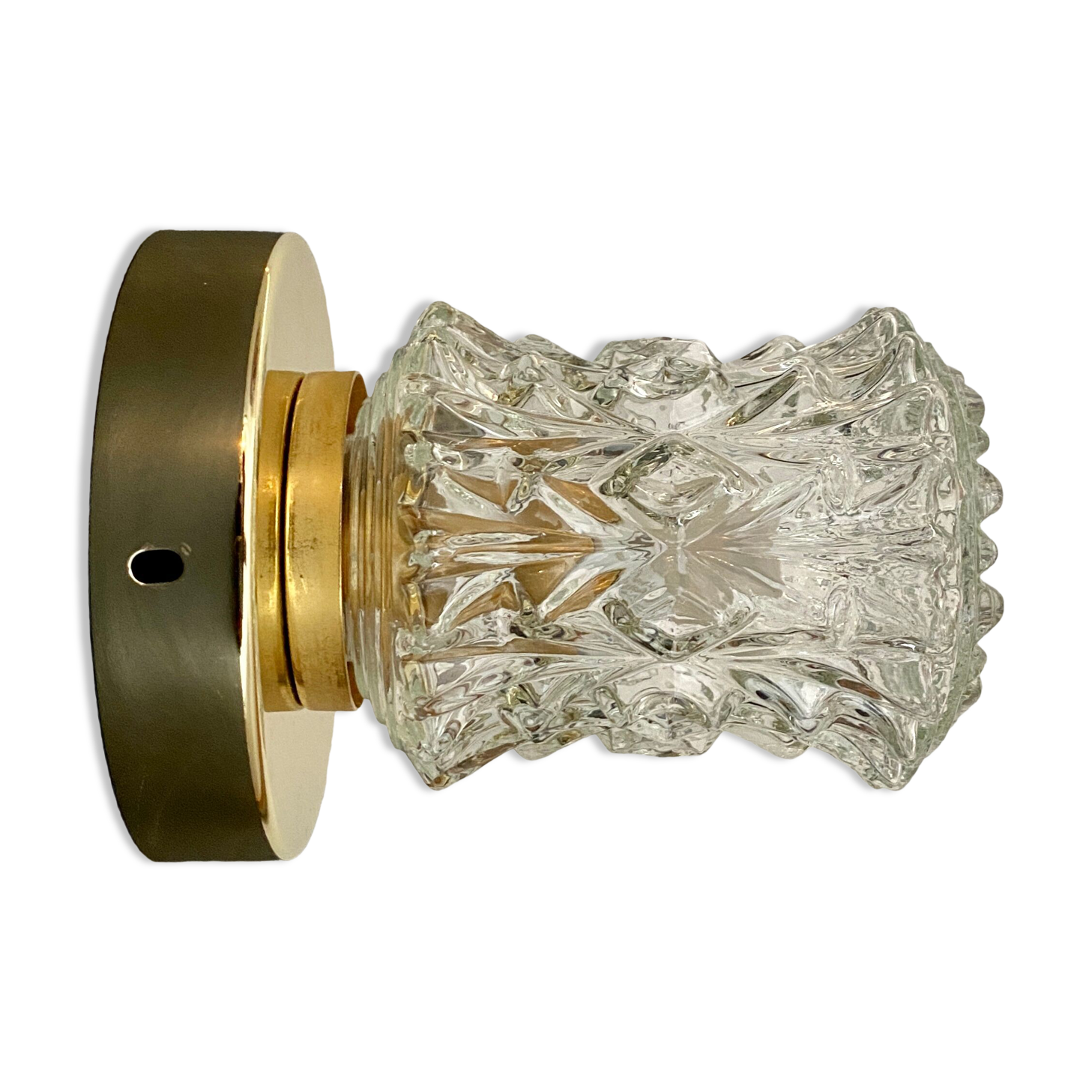 Vintage glass globe wall lamp