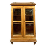 Vitrine de pharmacie époque Napoléon III en chêne massif vers 1880