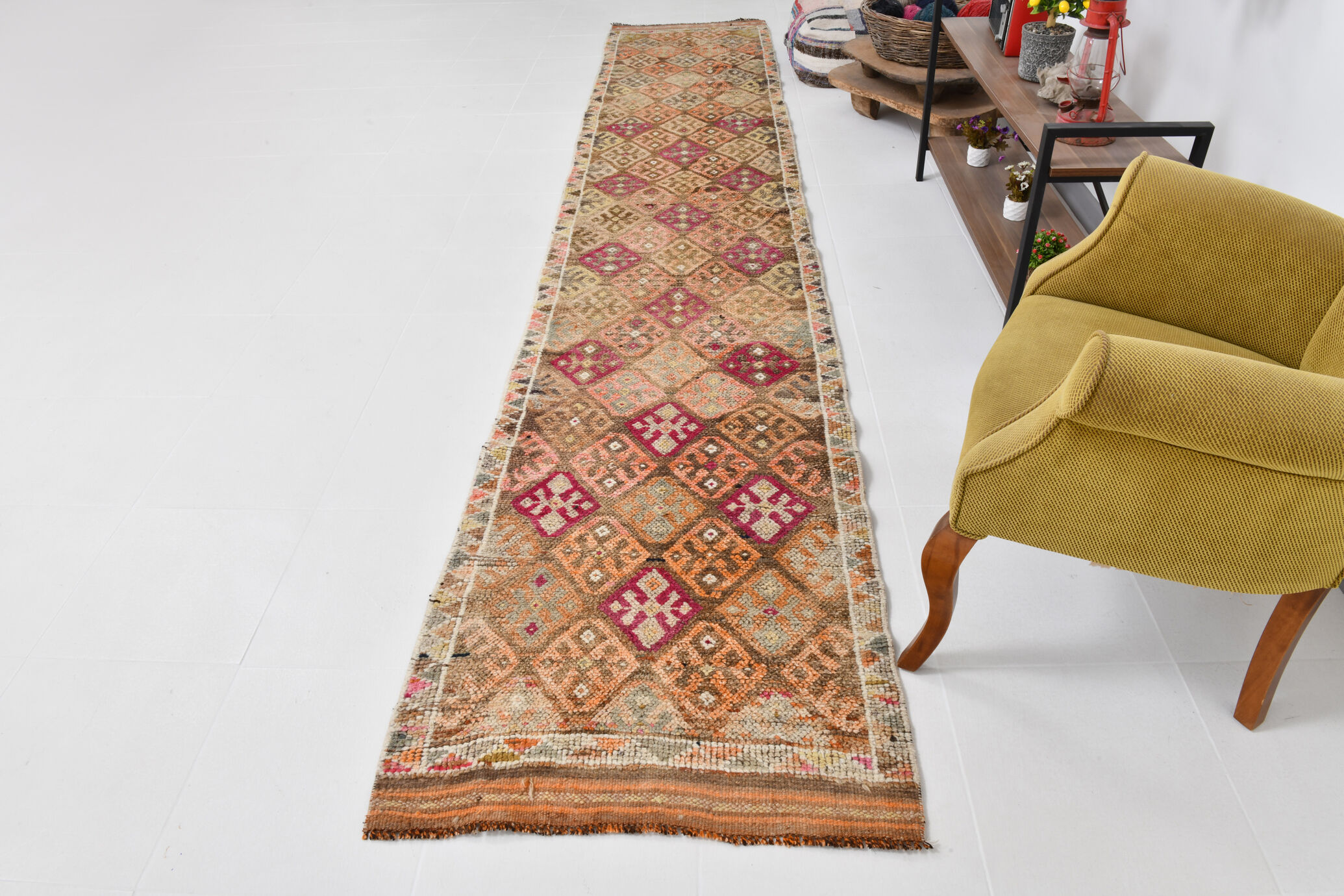 3x15 stair vintage runner rug 84x447cm