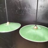 Three enamelled sheet metal suspensions