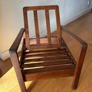 Vintage wooden armchair for children 1960