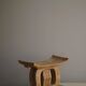 Ashanti stool, hand-carved hardwood stool from West Africa, Wabi Sabi, 20th century