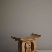 Ashanti stool, hand-carved hardwood stool from West Africa, Wabi Sabi, 20th century