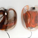 Set of 2 glassplattelampet wall sconces by Per Lütken for Holmegaard, Denmark 1970's