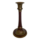 Purple violet cloisonné candlestick