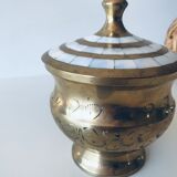 Brass and mother-of-pearl box