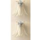 Set of Two Contemporary Italian Transparent “Felci” Murano Glass Wall Sconce