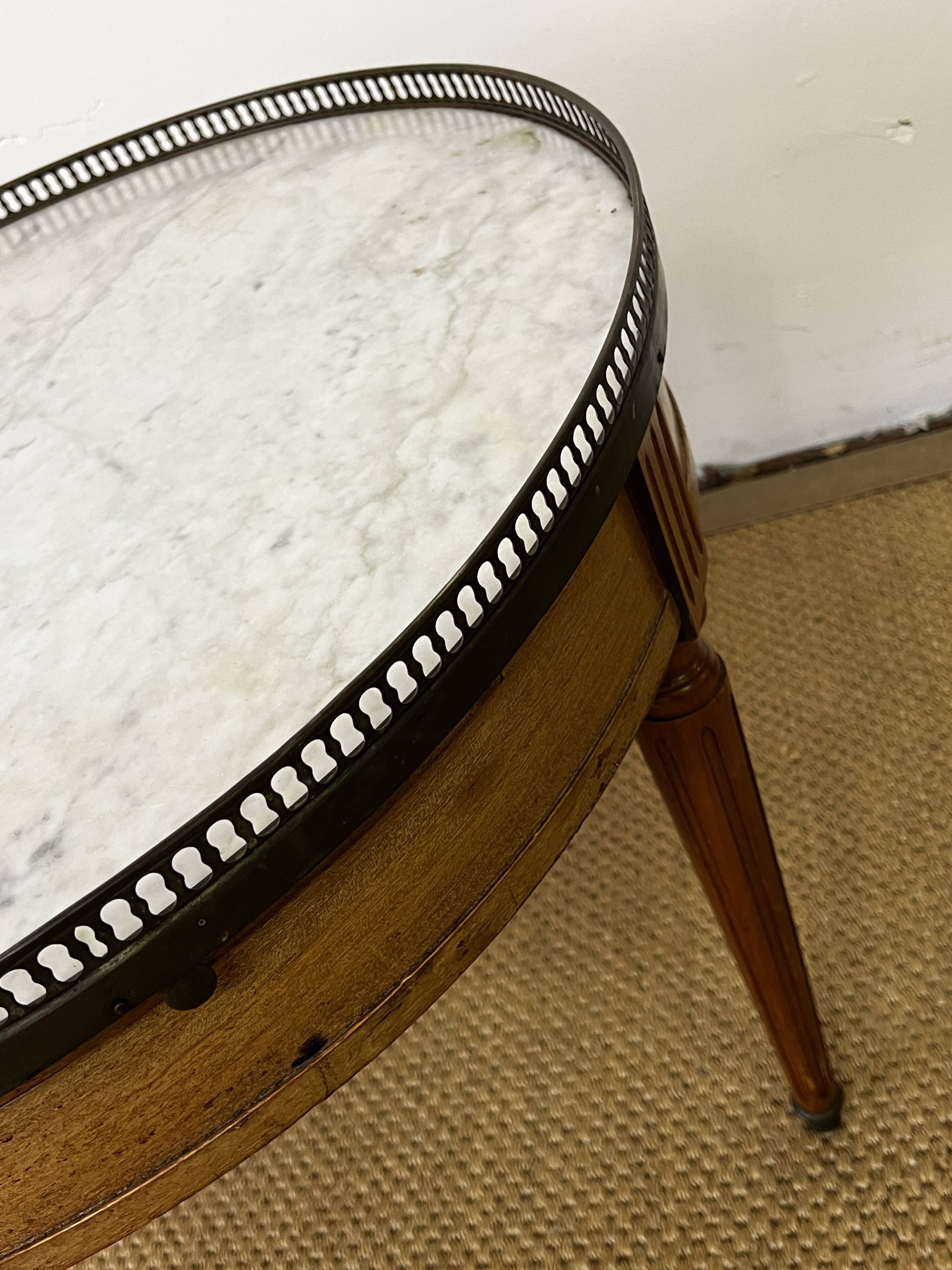 Guéridon - Table bouillotte de style Louis XVI