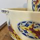 Art Deco bowl and dish from Saint-Amand, hand-painted floral decoration.