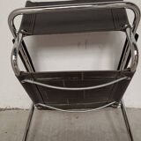 Armchair chrome tubes and leather