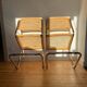 Paire de chaises cannées italiennes design Breuer