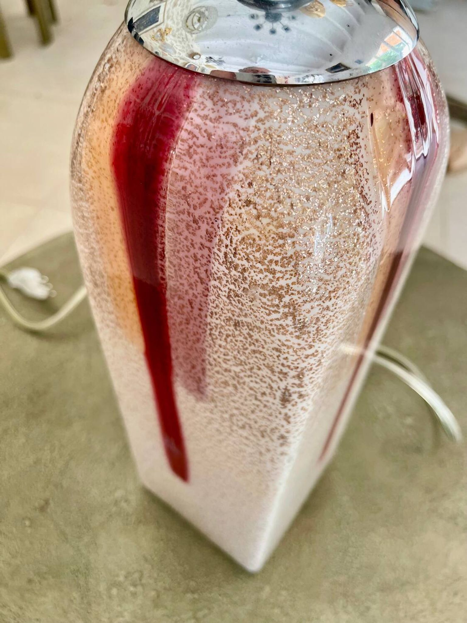 Lancetti Milano pied de lampe verre murano , Italie 1980s