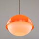 Italian Orange Acrylic Glass Pendant Lamp, 1970s