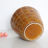 Ancient ceramic pot cover, Saint Clement earthenware, vintage