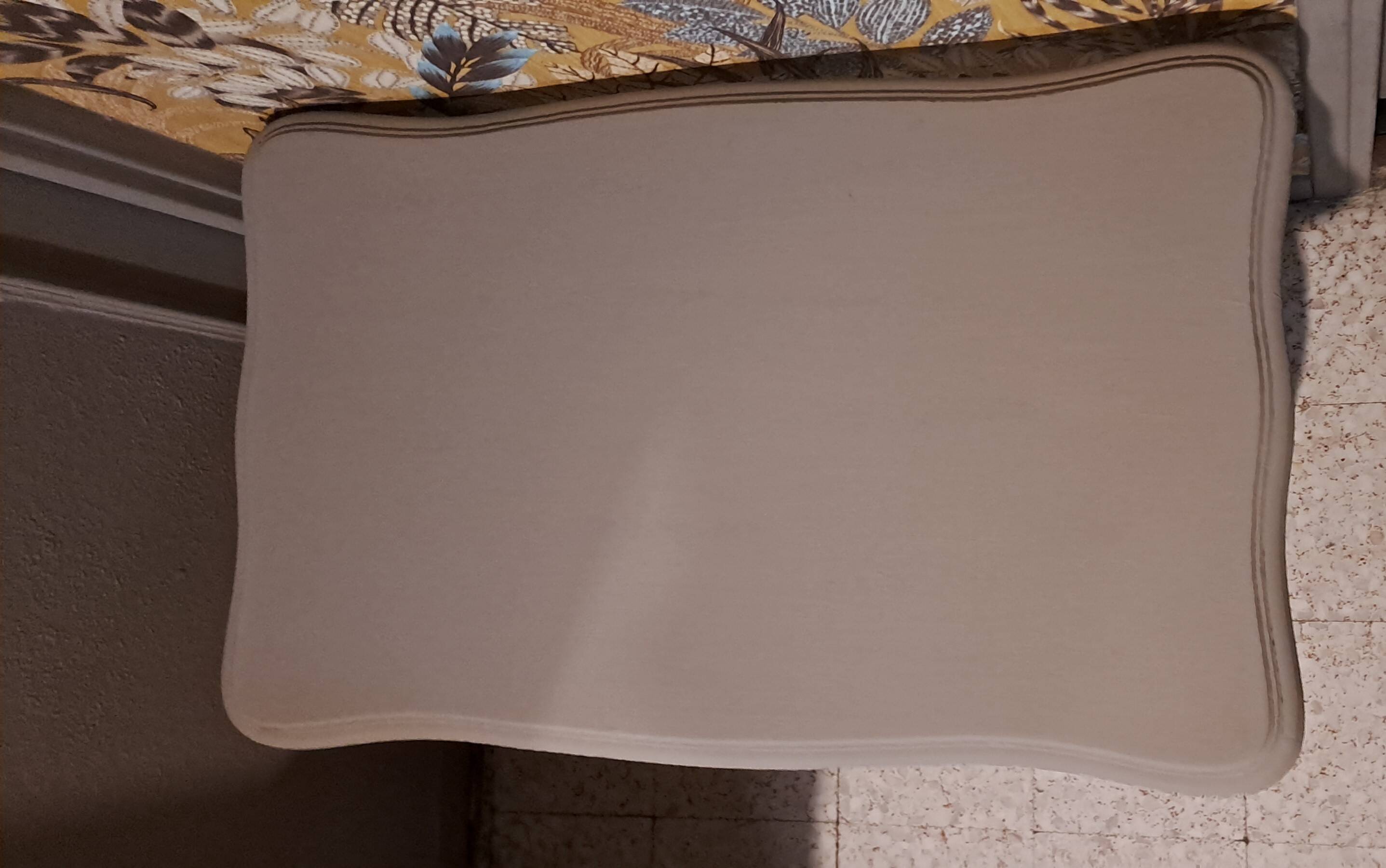 Rectangular solid wood coffee table painted gray 1960