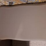 Rectangular solid wood coffee table painted gray 1960
