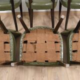 Leather and wood bistro chairs