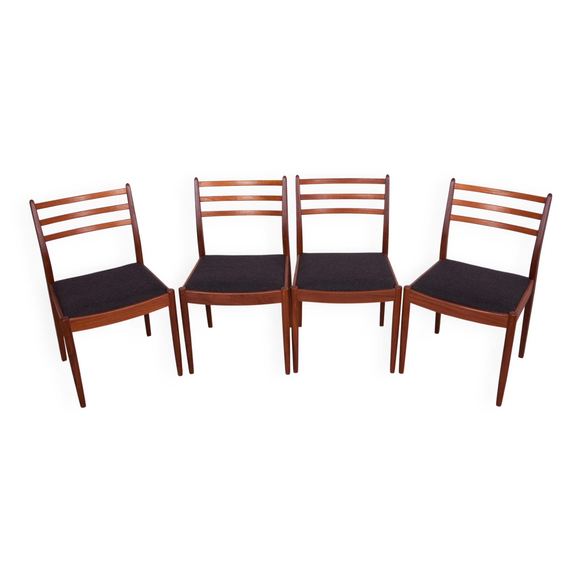 Fabric and Teak Dining Chairs by Victor Wilkins for G-Plan, 1960s.
