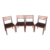 Fabric and Teak Dining Chairs by Victor Wilkins for G-Plan, 1960s.