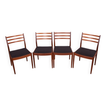 Fabric and Teak Dining Chairs by Victor Wilkins for G-Plan, 1960s.