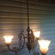 Antique, rare and important gas chandelier from the Napoléon III period and style, weighing 4.8 kg.