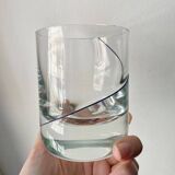 Verres en cristal 10 cm filet bleu Krosno