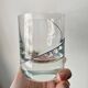 Krosno 10 cm blue rimmed crystal glasses