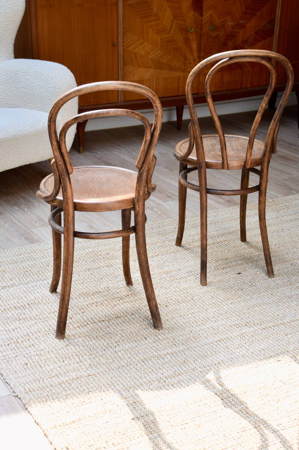 Thonet wooden bistro chairs n14 and n18