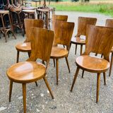Set of 7 baumann bistro chairs model dove 50s