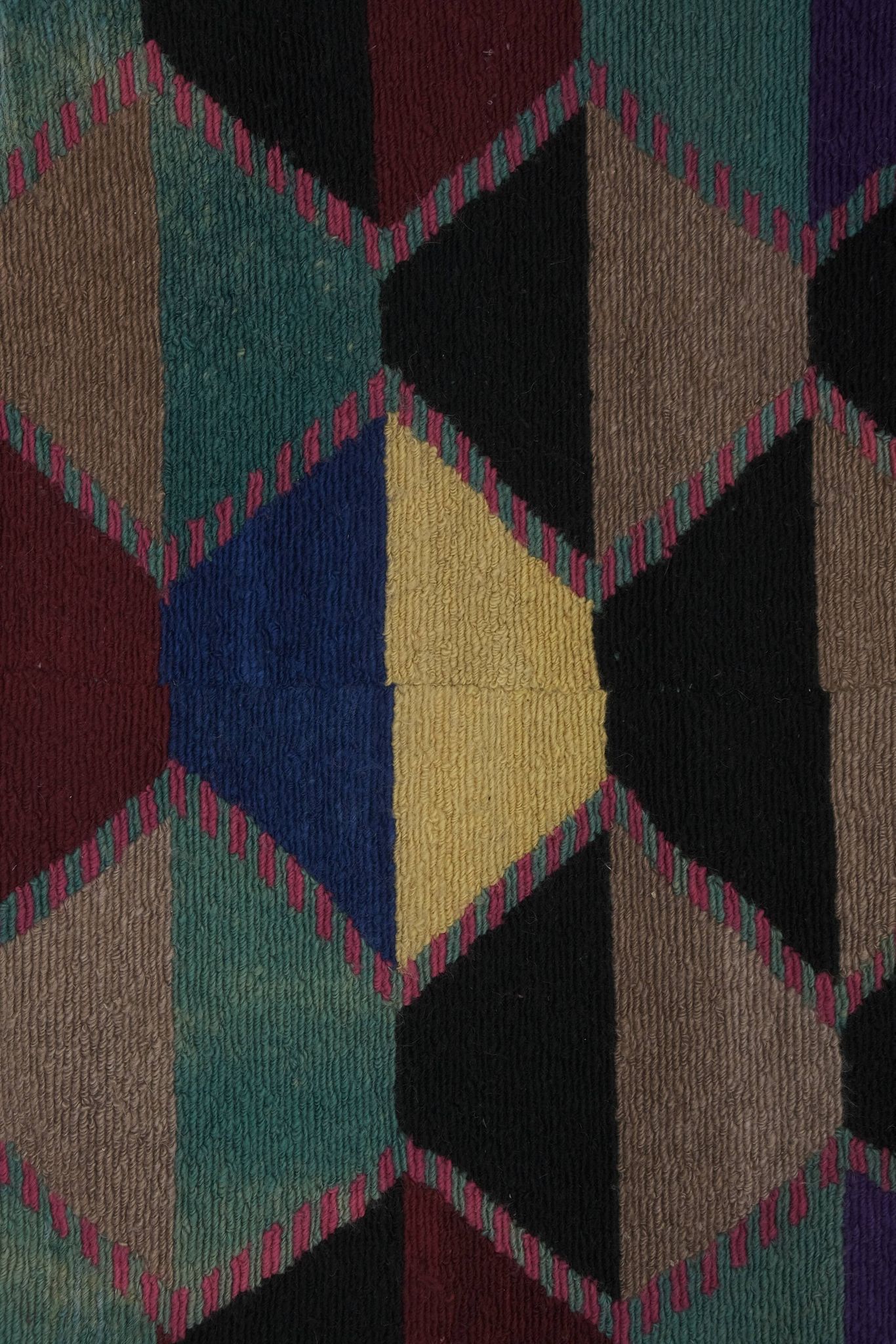 Tapis vintage turc de oushak tissé à la main 124x141 cm
