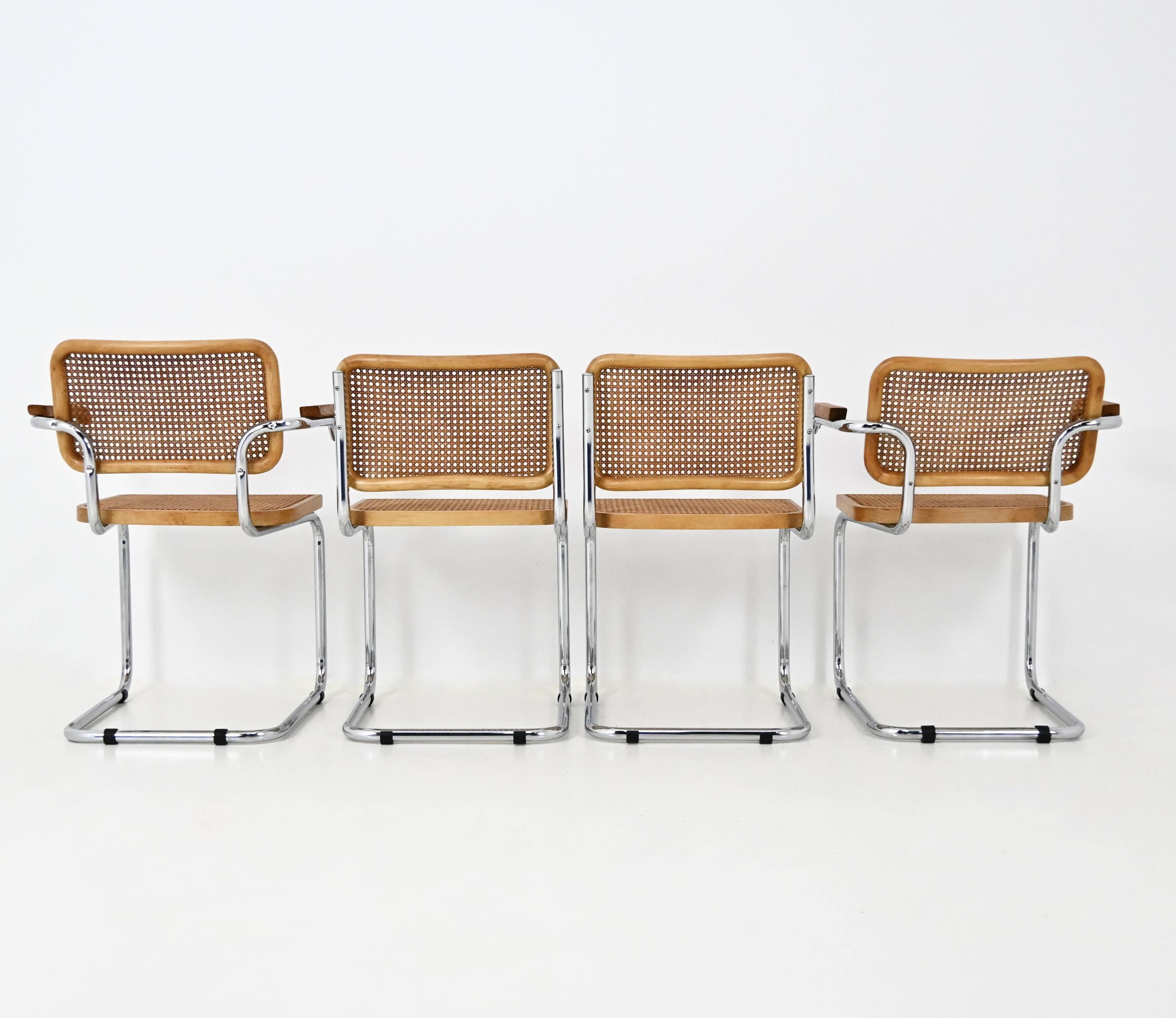 Set of 4 dining chairs Style B32 by Marcel Breuer