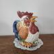 Barbotine Rooster pitcher carafe