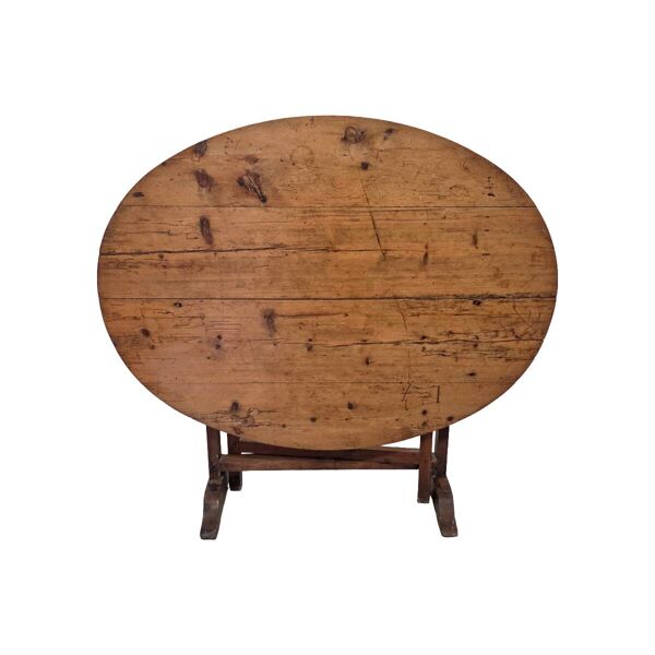 Table vigneron ovale française antique, début des années 1800.