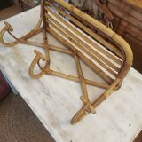 Rattan coat rack