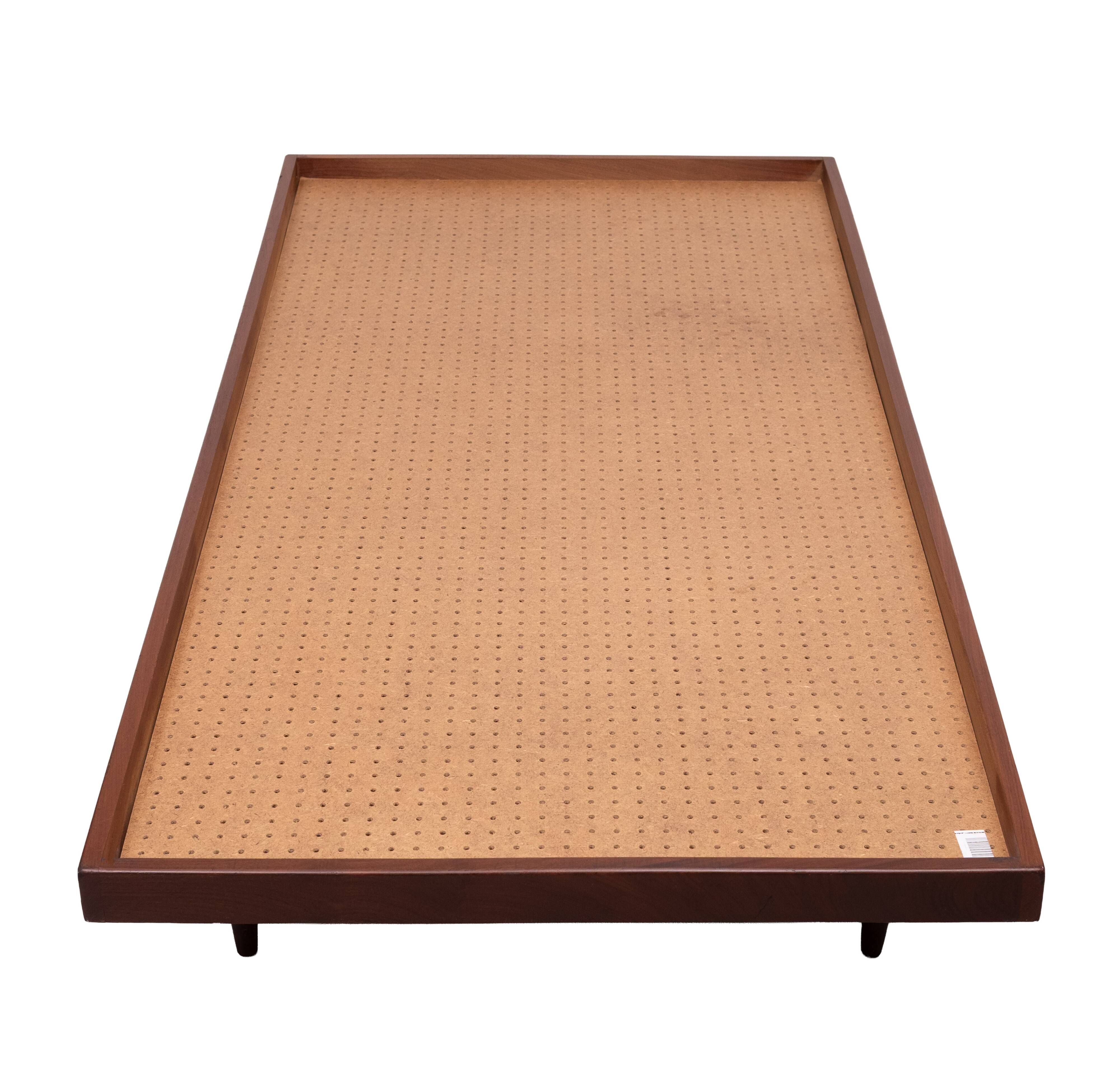 Magnifique méridienne en teck de style minimaliste, années 1950, Hollande